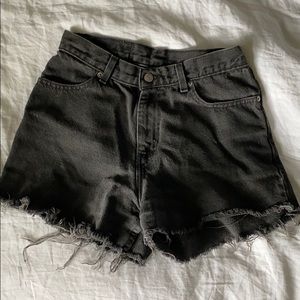 Black Jean Shorts